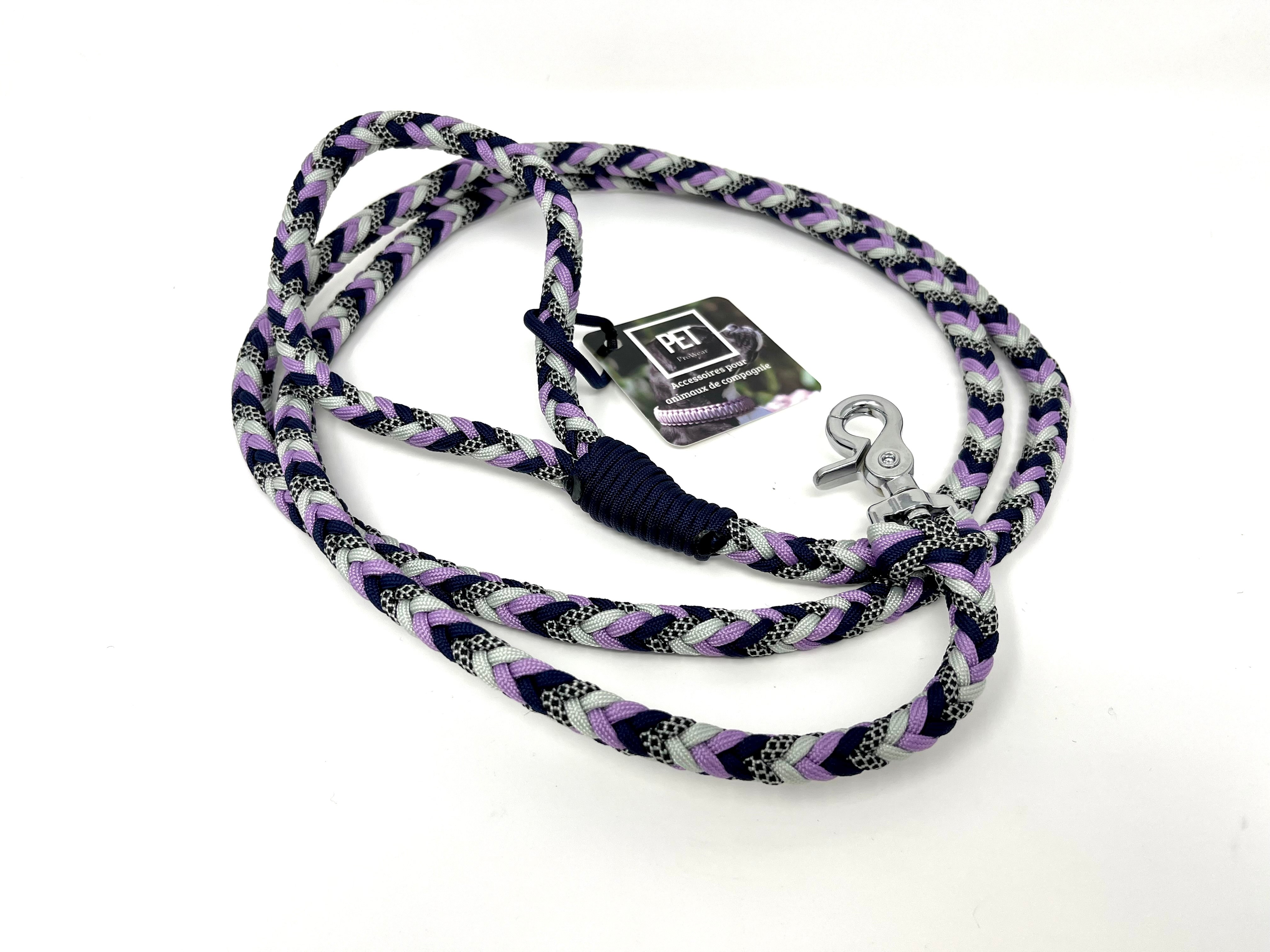 SUR MESURE-LAISSE EN PARACORDES TOUTE TRESSÉE