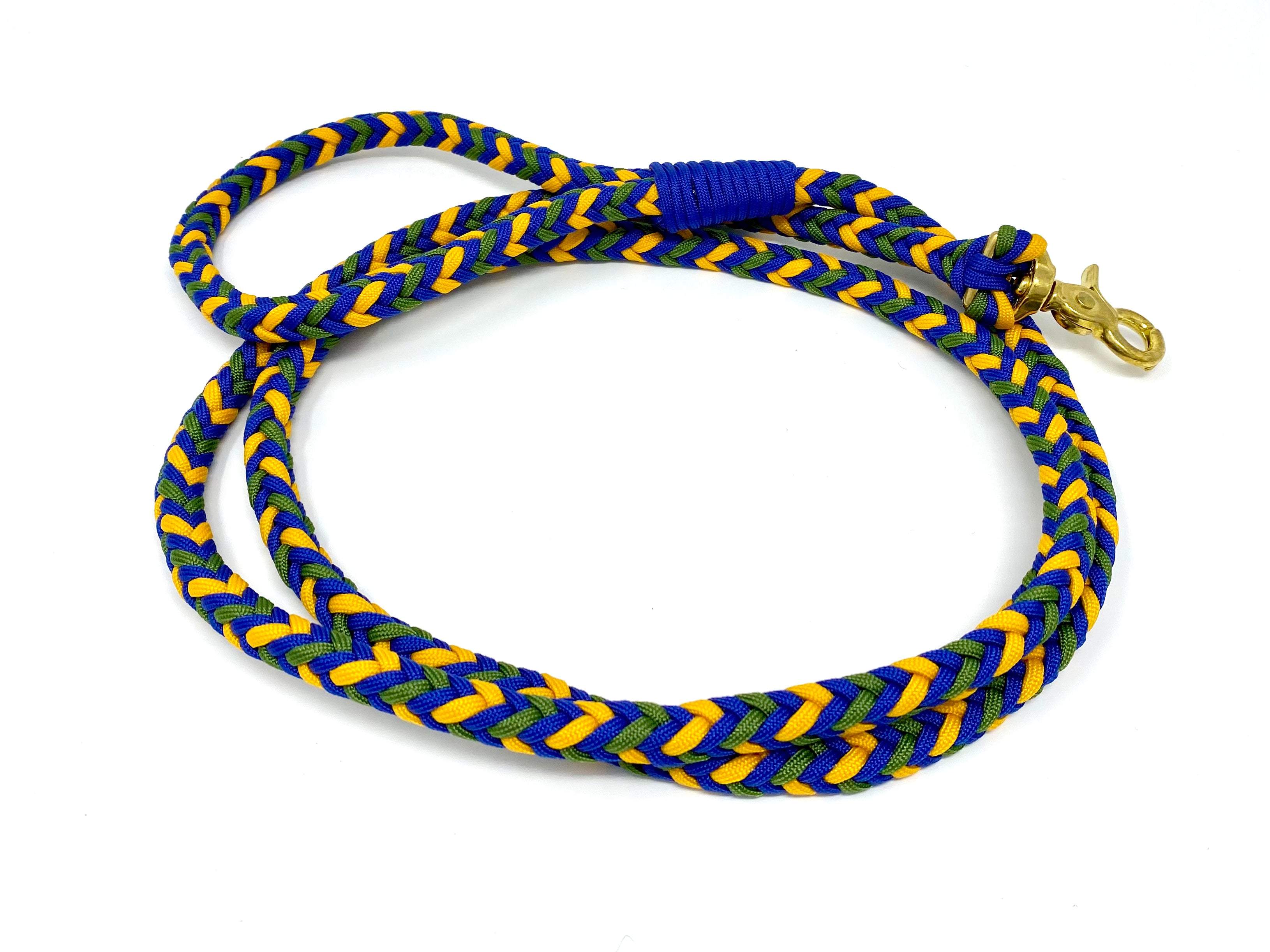 LAISSE TRESSÉE - JAUNE/BLEU/VERT
