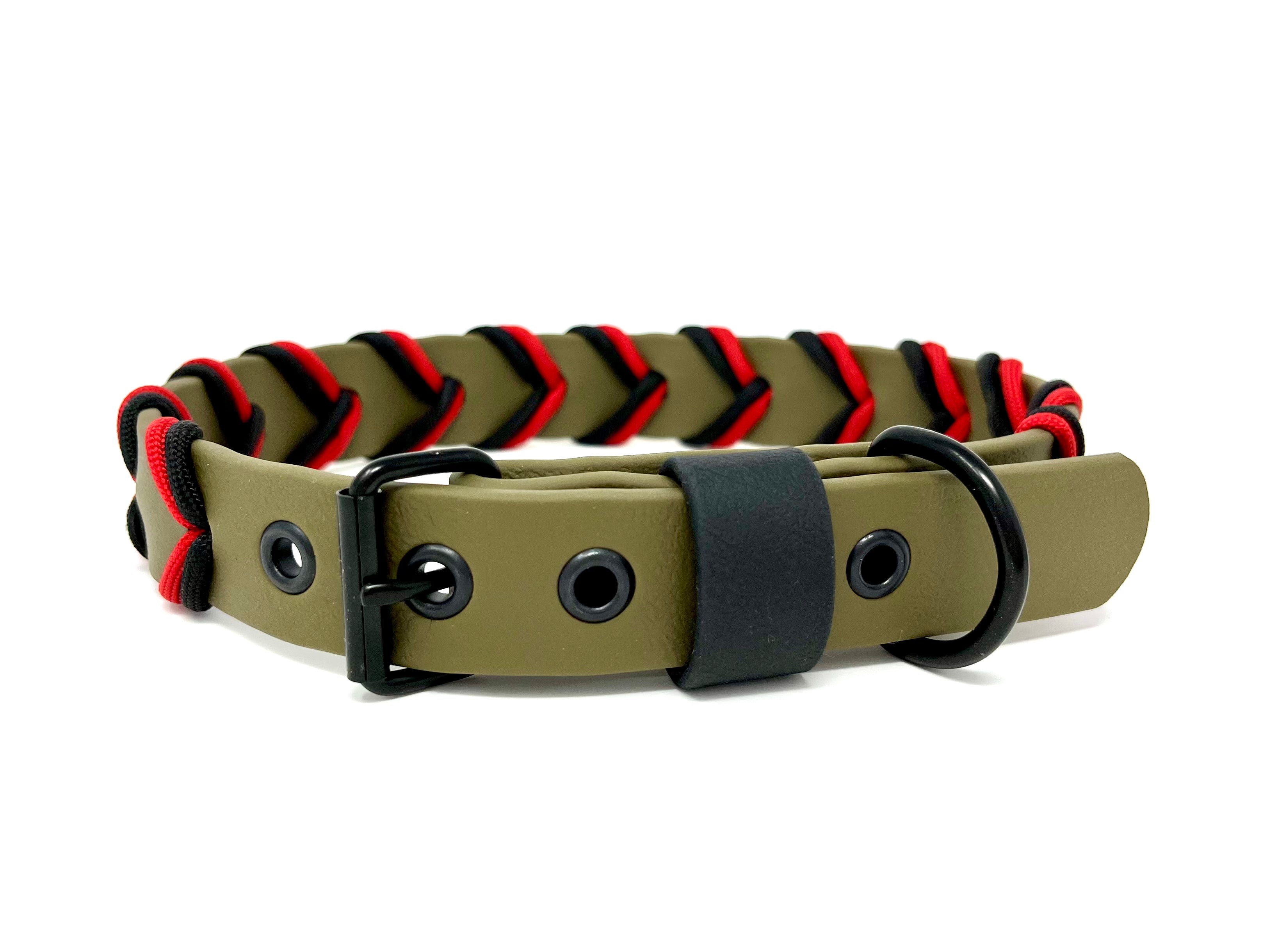 ZÉBRÉ - OLIVE/ROUGE/NOIR